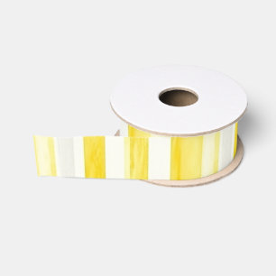 Citroengele Strepen Bruidsuitvaart Grosgrain Lint