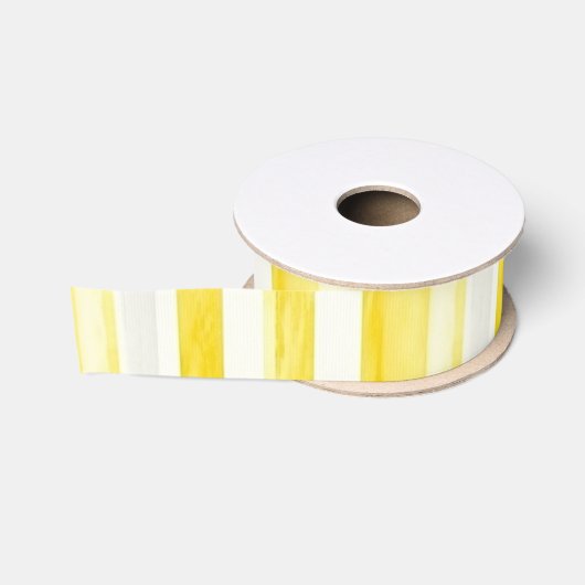 Citroengele Strepen Bruidsuitvaart Grosgrain Lint (Spoel)