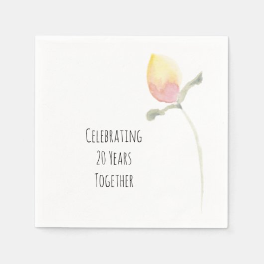 Citroengele Waterverf Servet (Voorkant)