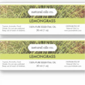 Citroengras etherische oliën geur flesetiket sticker (Voorkant)