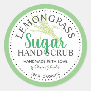 Citroengras Suikerstrub Aangepast Ronde Sticker