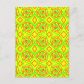 Citroengroen Oranje Geel Ombre Abstract Ontwerp Briefkaart (Voorkant)