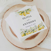 Citroengroene citrus bruiloft servet