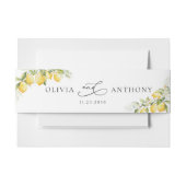 Citroengroene citrus bruiloft uitnodiging buik ban uitnodigingen wikkel (Voorkant Voorbeeld)