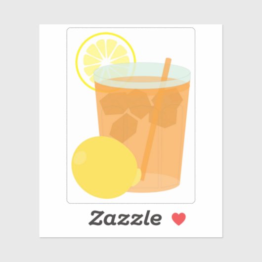 citroenijsthee sticker (Vel)