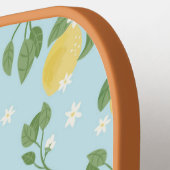 Citroenmotief Blauw Pickleball Paddle (Links Detail)