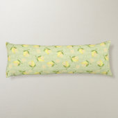Citroenmotief groen lichaamskussen (Achterkant)