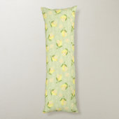 Citroenmotief groen lichaamskussen (Achterkant (Verticaal))