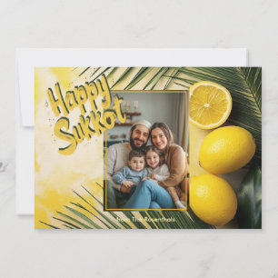 Citroenpalm Sukkot Zegeningskaart Kaart