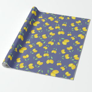 Citroenpatroon cadeaupapier