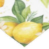 Citroenpatroon, citroenbloemen, bladeren, citrus tafelkleed (Gekanteld)