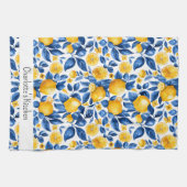 Citroenpatroon Tropische Fruit Gepersonaliseerde N Theedoek (Horizontaal)