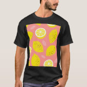 Citroenprint, helder naadloos zomerpatroon. t-shirt (Voorkant)