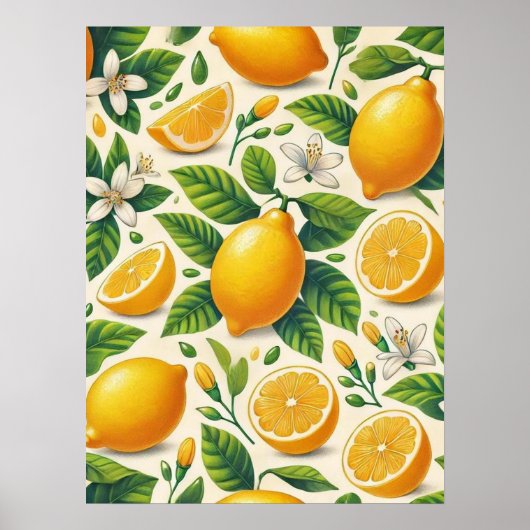 Citroenprint Wall Art Poster (Voorkant)