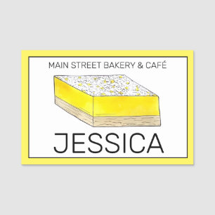 Citroenrepen Vierkantjes Bake Sale Cookie Bakkerij Naamplaatje