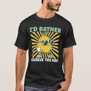 Citroensap Ik knijp liever in de dagtribune baas T-shirt