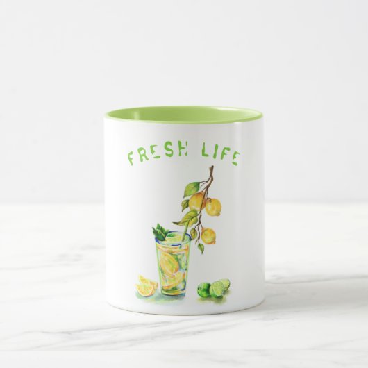 Citroensap Koele Drink Limonade Mok Custom Text (Midden)