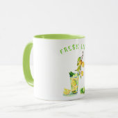Citroensap Koele Drink Limonade Mok Custom Text (Voorkant links)
