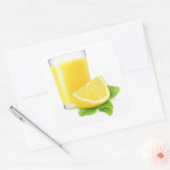 Citroensap Vierkante Sticker (Envelop)