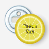 Citroenschijf Button Flesopener (Voorkant)