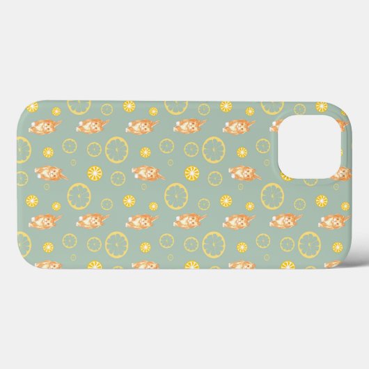 citroensmaak en kattenpatroon Case-Mate iPhone case (Achterkant (horizontaal))