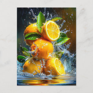 Citroensplash Briefkaart