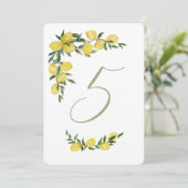 Citroentafel nummer vijf kaart (Staand voorkant)