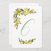 Citroentafel nummer zes kaart (Voorkant / Achterkant)