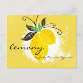 Citroentak bakken kookboek receptenkaart briefkaart (Voorkant)