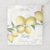 Citroentakken Wit & Geel Land Tafelnummer (Buitenkant ongevouwen)