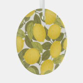 Citroentuin: eindeloos behang glas ornament (Voorkant Rechts)