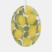 Citroentuin: eindeloos behang glas ornament (Voorkant links)