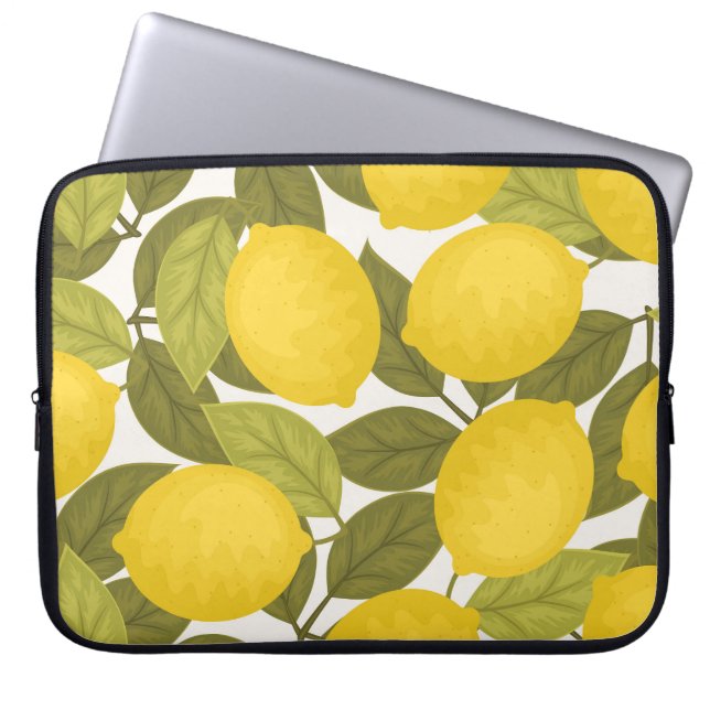 Citroentuin:  eindeloos behang laptop sleeve (Voorkant)
