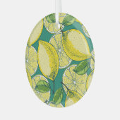 Citroenvrucht  naadloze illustratie glas ornament (Voorkant links)