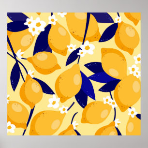 citroenvruchten: voedselpatroon. poster