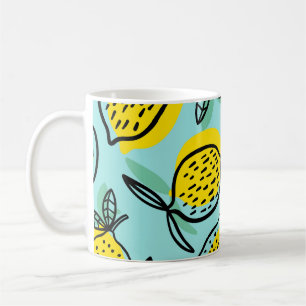 Citroenvruchten: zomermotief. koffiemok