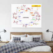 Citroenzuurcyclus, TCA-cyclus, Krebs-cyclus Canvas Afdruk (Insitu (Slaapkamer))