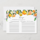 Citron | Agrumes | Carte de recette de Fête des ma (Devant)