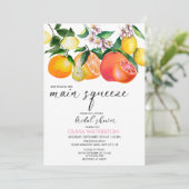 Citron | Agrumes | Invitations de douche nuptiale (Debout devant)