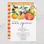 Citron | Agrumes | Invitations de douche nuptiale (Devant / Derrière)