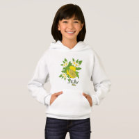 Citron avec fleurs