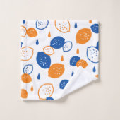 Citron bleu et orange Motif Jouer sur le thème des (Gant de toilette)