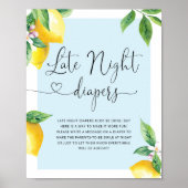 Citron bleu Late nuit couches Poster (Devant)