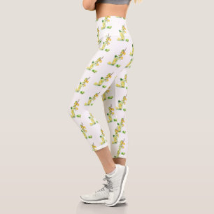 Citron Capri Leggings Jus Cool Boire la fête d'été