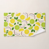 Citron chaux noix de coco et menthe joyeux motif (Serviette à main)