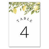 CITRON Citroen Citrus Tafelnummer Kaart (Achterkant)