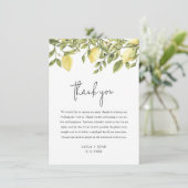 CITRON Citron Mariage Carte de remerciements (Debout devant)