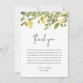 CITRON Citron Mariage Carte de remerciements (Devant)