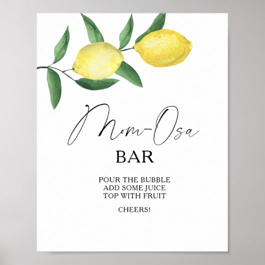 Citron Citrus - Affiche de bar Mon-osa (Devant)