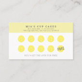 Citron Citrus Motif Cute Carte de fidélité jaune (Dos)